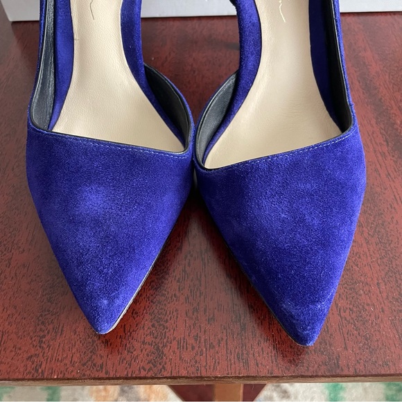 3.1 Philip Lim Blue Suede Leather Iris D’Orsay Heels - Picture 5 of 9